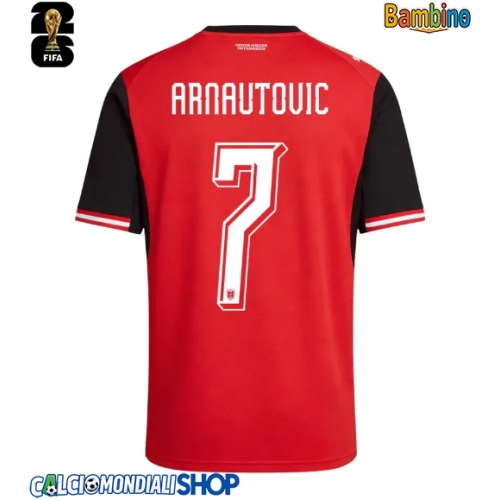 Maglie da calcio Austria Marko Arnautovic #7 Prima Maglia Bambino Mondiali 2026  Manica Corta + Pantaloni corti)